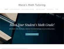 Tablet Screenshot of mariosmathtutoring.com